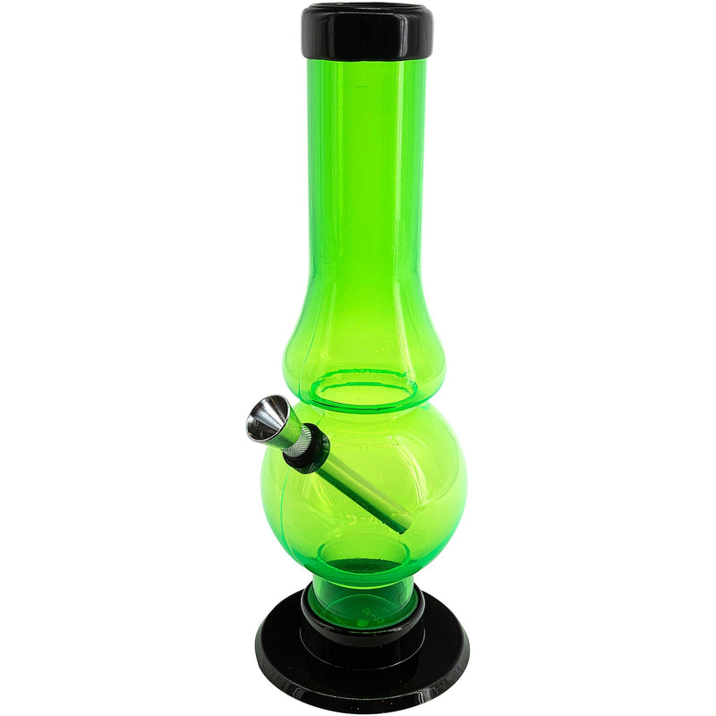 JM Enterprises 6-9" Acrylic Straight Tube Bubble Flare Bong - Multiple Colors JM Enterprises