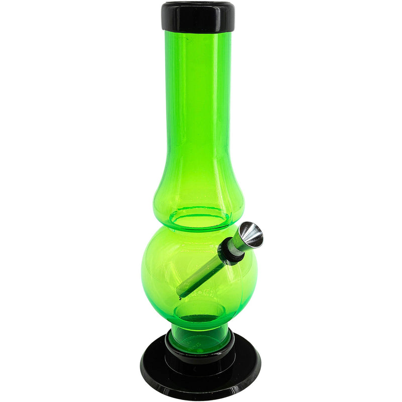 JM Enterprises 6-9" Acrylic Straight Tube Bubble Flare Bong - Multiple Colors JM Enterprises