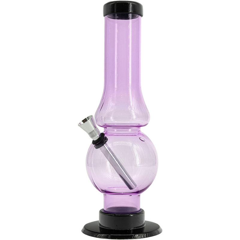 JM Enterprises 6-9" Acrylic Straight Tube Bubble Flare Bong - Multiple Colors JM Enterprises