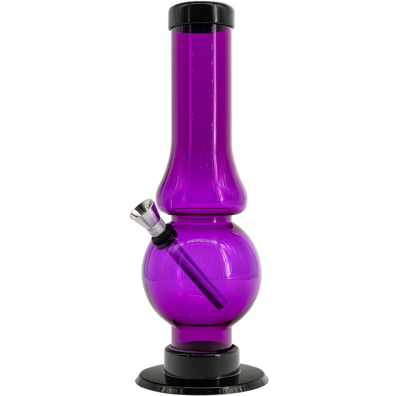 JM Enterprises 6-9" Acrylic Straight Tube Bubble Flare Bong - Multiple Colors JM Enterprises