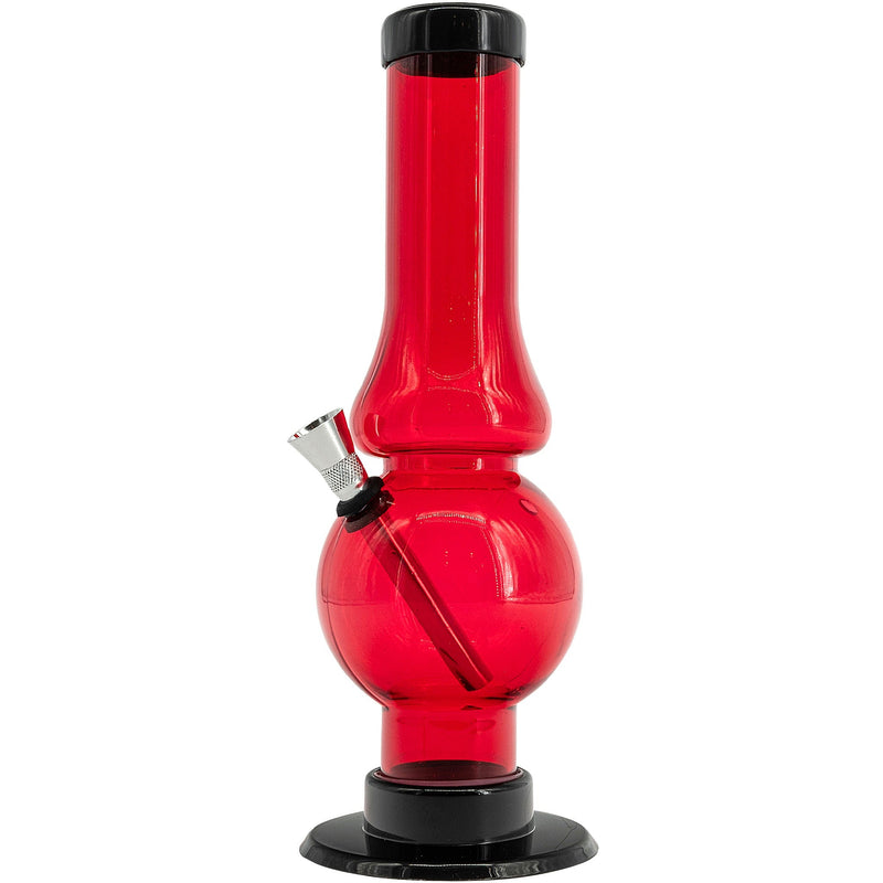 JM Enterprises 6-9" Acrylic Straight Tube Bubble Flare Bong - Multiple Colors JM Enterprises