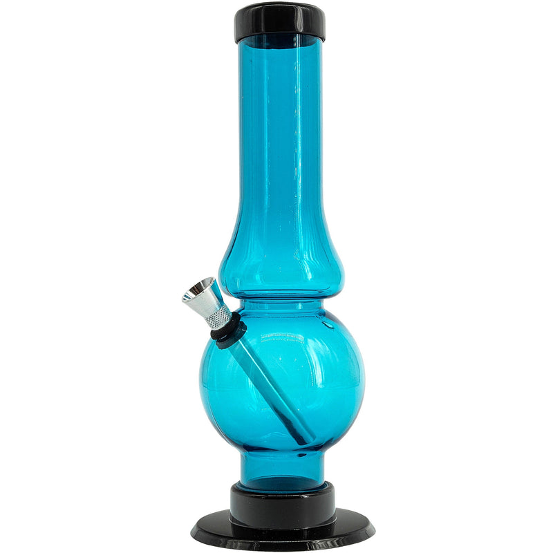 JM Enterprises 6-9" Acrylic Straight Tube Bubble Flare Bong - Multiple Colors JM Enterprises