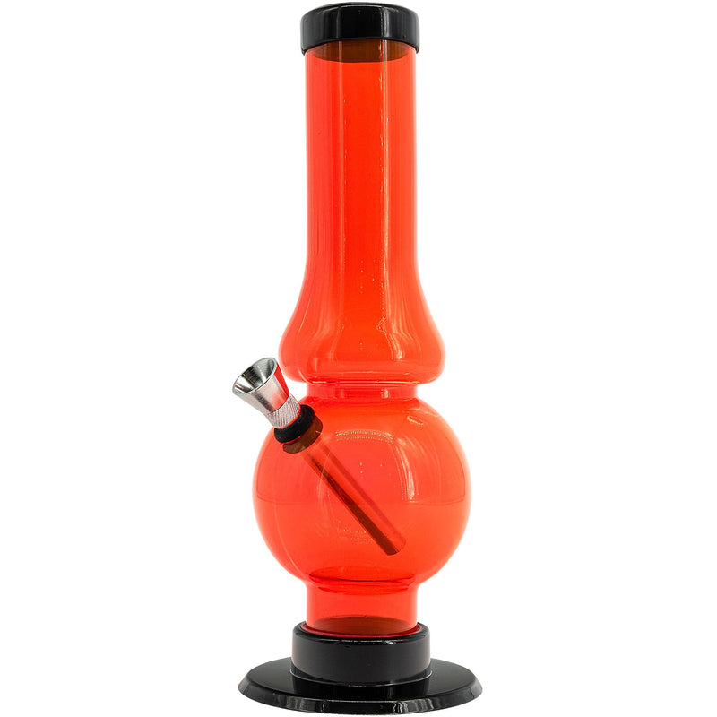 JM Enterprises 6-9" Acrylic Straight Tube Bubble Flare Bong - Multiple Colors JM Enterprises