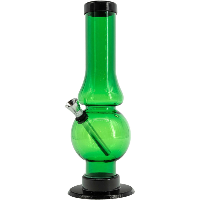 JM Enterprises 6-9" Acrylic Straight Tube Bubble Flare Bong - Multiple Colors JM Enterprises