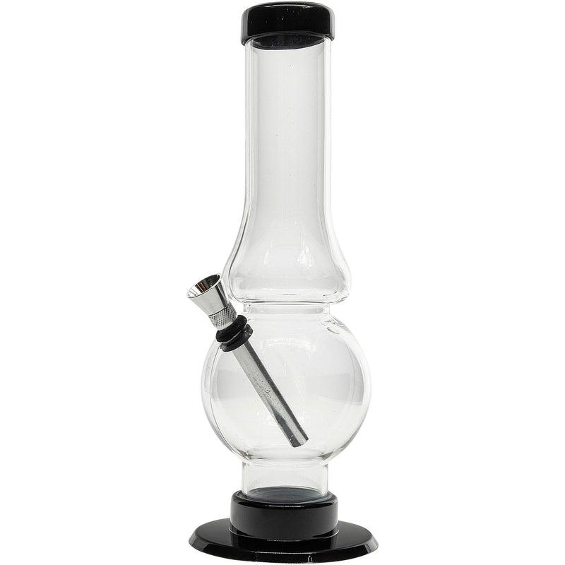 JM Enterprises 6-9" Acrylic Straight Tube Bubble Flare Bong - Multiple Colors JM Enterprises