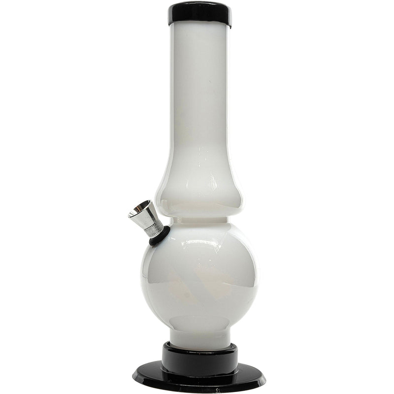 JM Enterprises 6-9" Acrylic Straight Tube Bubble Flare Bong - Multiple Colors JM Enterprises