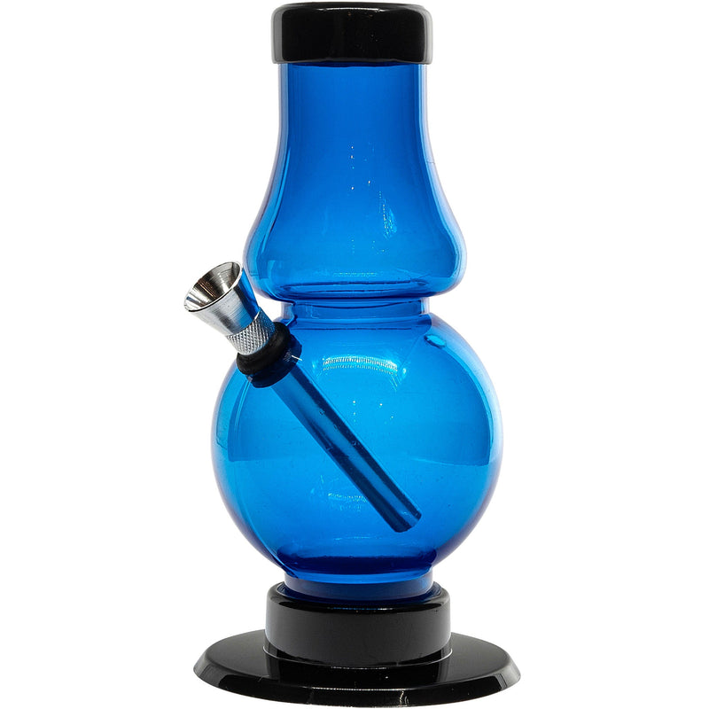 JM Enterprises 6-9" Acrylic Straight Tube Bubble Flare Bong - Multiple Colors JM Enterprises