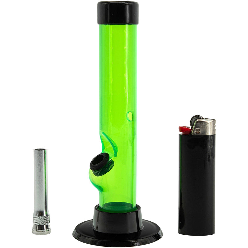 JM Enterprises 6" Acrylic Straight Tube Bong - Multiple Colors JM Enterprises