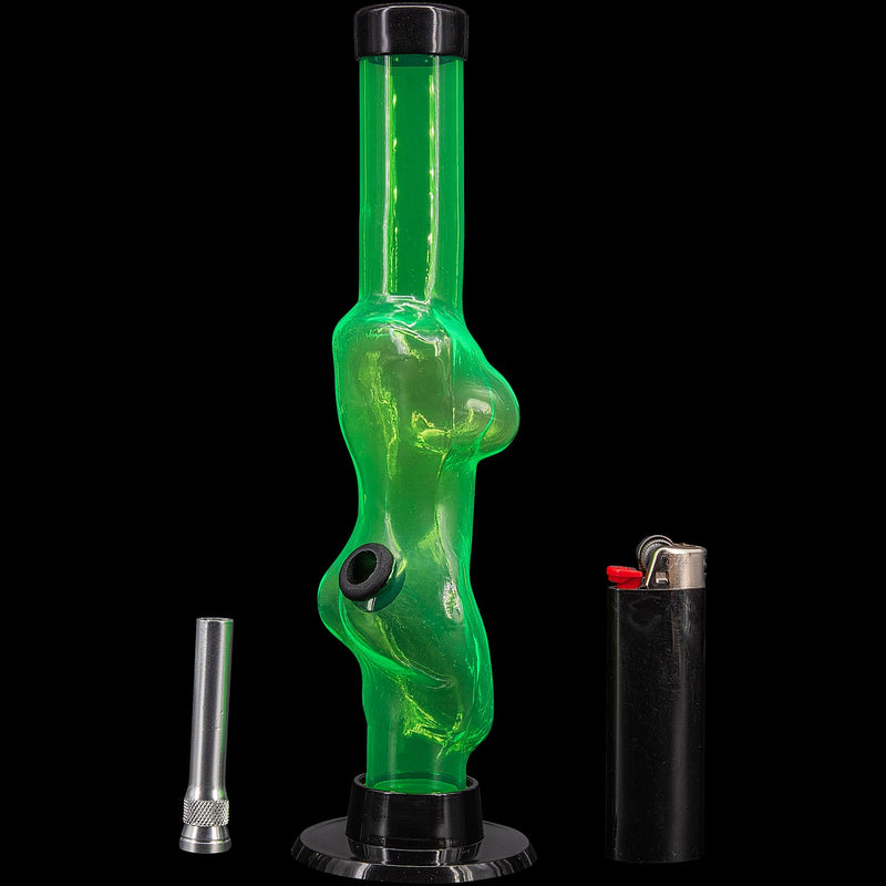 JM Enterprises 8" Acrylic Lady Contour Bong - Multiple Colors JM Enterprises