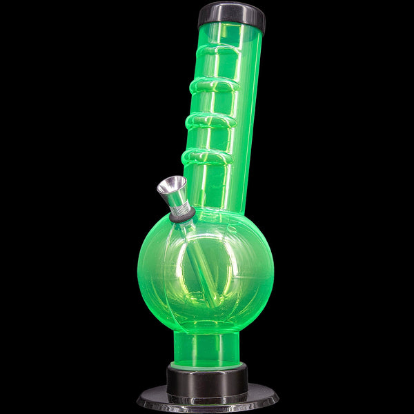 JM Enterprises 9-12" Acrylic Angled Neck Straight Tube Bubble Bong - Multiple Colors JM Enterprises