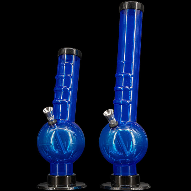 JM Enterprises 9-12" Acrylic Angled Neck Straight Tube Bubble Bong - Multiple Colors JM Enterprises