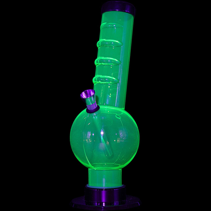 JM Enterprises 9-12" Acrylic Angled Neck Straight Tube Bubble Bong - Multiple Colors JM Enterprises