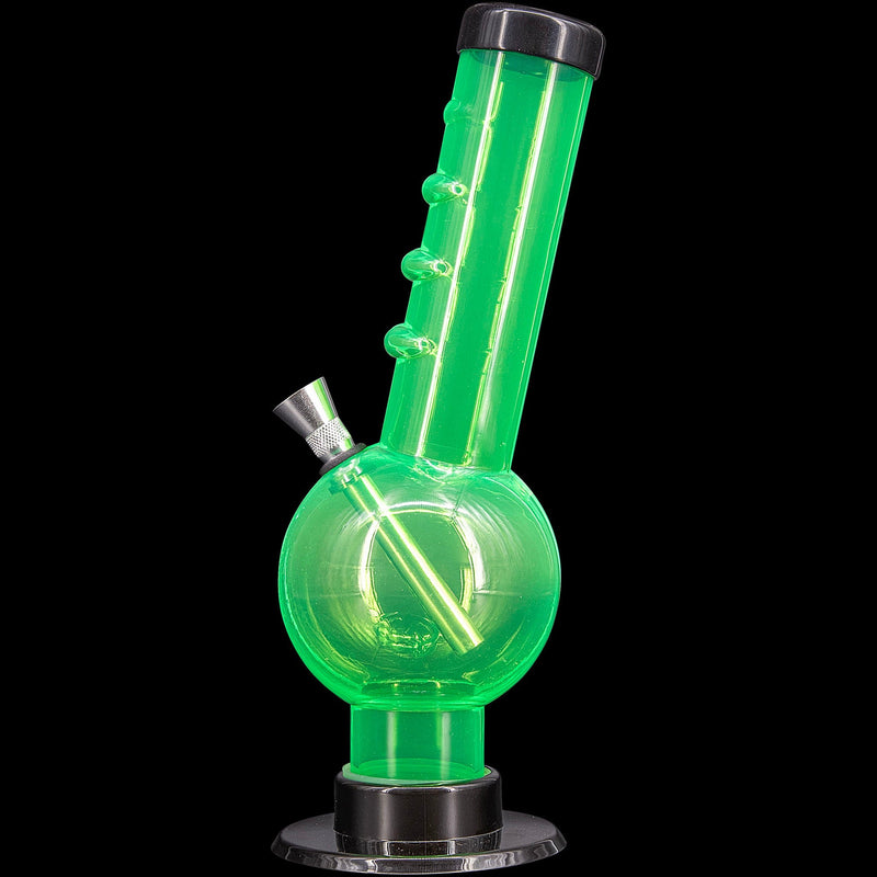 JM Enterprises 9-12" Acrylic Angled Neck Straight Tube Bubble Bong - Multiple Colors JM Enterprises