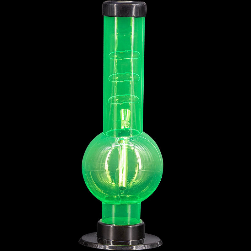 JM Enterprises 9-12" Acrylic Angled Neck Straight Tube Bubble Bong - Multiple Colors JM Enterprises