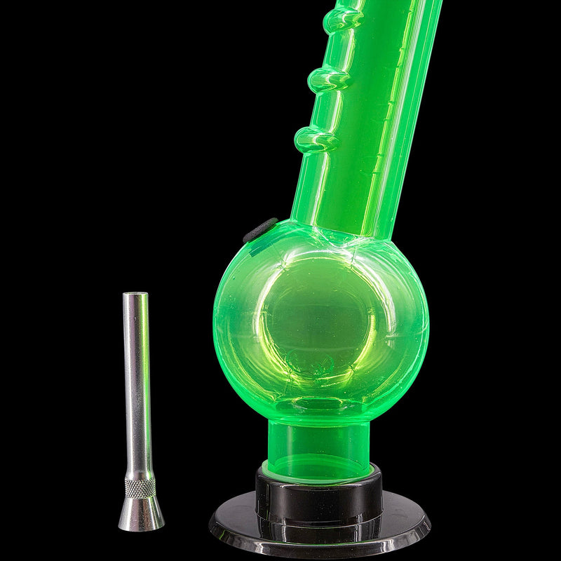 JM Enterprises 9-12" Acrylic Angled Neck Straight Tube Bubble Bong - Multiple Colors JM Enterprises