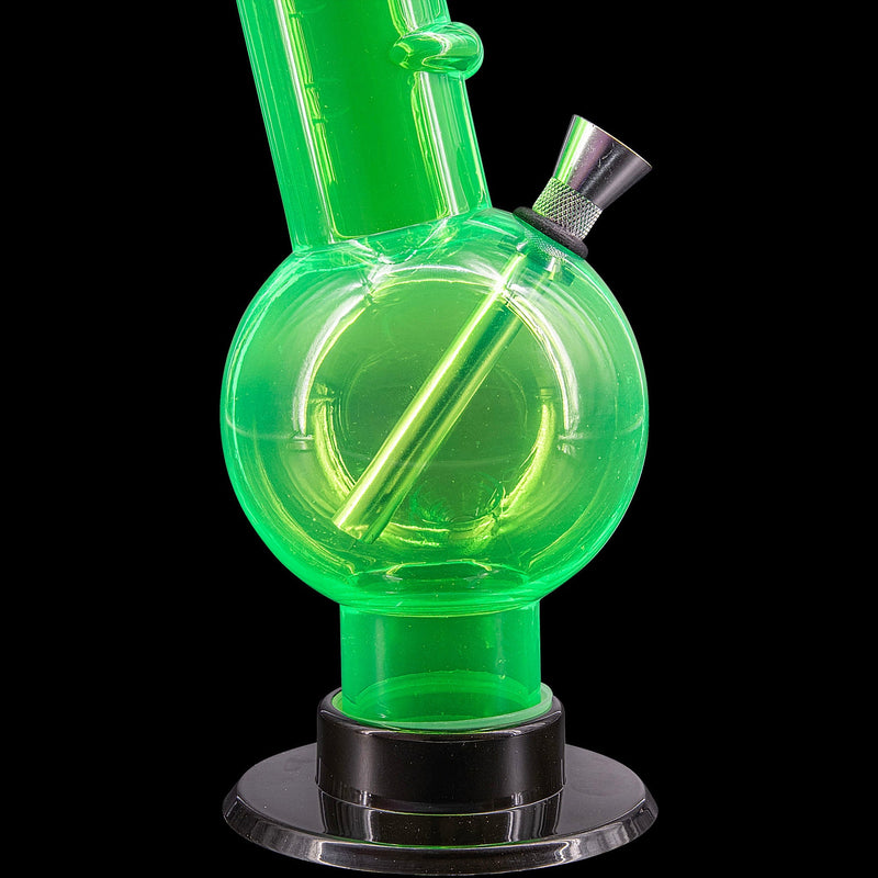 JM Enterprises 9-12" Acrylic Angled Neck Straight Tube Bubble Bong - Multiple Colors JM Enterprises