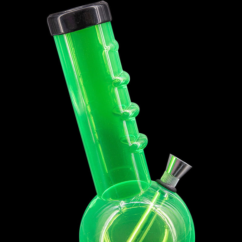 JM Enterprises 9-12" Acrylic Angled Neck Straight Tube Bubble Bong - Multiple Colors JM Enterprises