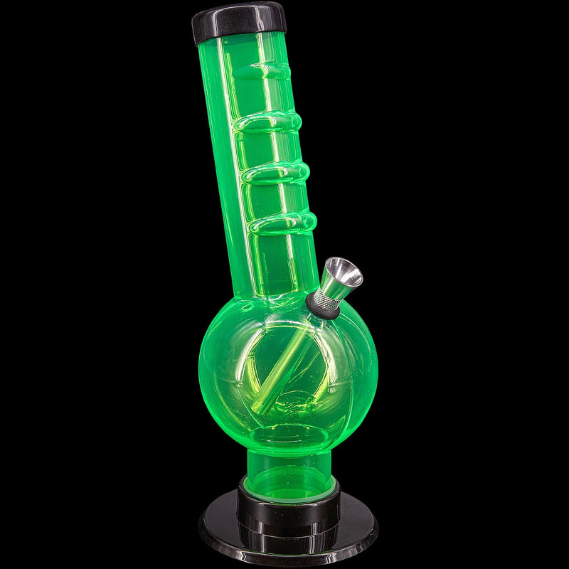 JM Enterprises 9-12" Acrylic Angled Neck Straight Tube Bubble Bong - Multiple Colors JM Enterprises