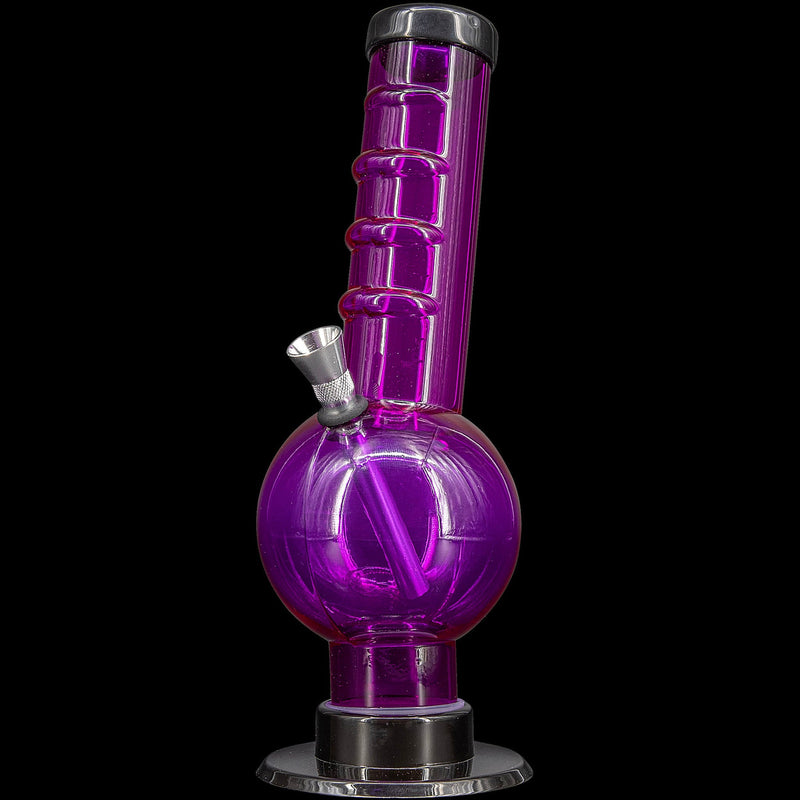 JM Enterprises 9-12" Acrylic Angled Neck Straight Tube Bubble Bong - Multiple Colors JM Enterprises