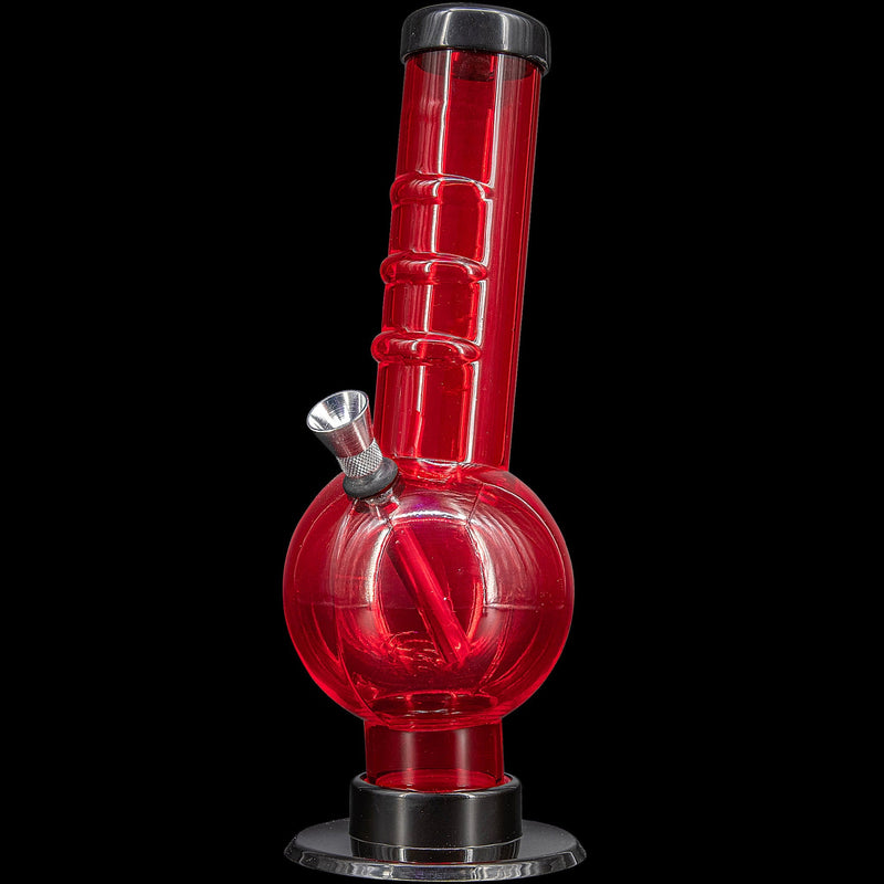 JM Enterprises 9-12" Acrylic Angled Neck Straight Tube Bubble Bong - Multiple Colors JM Enterprises