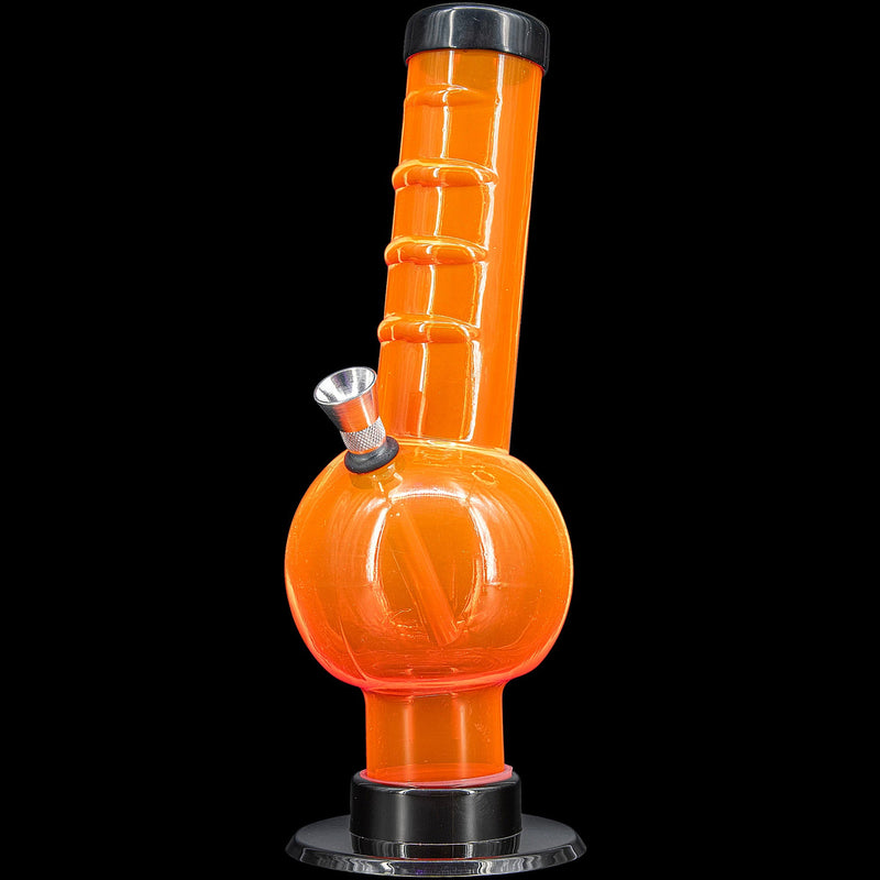 JM Enterprises 9-12" Acrylic Angled Neck Straight Tube Bubble Bong - Multiple Colors JM Enterprises