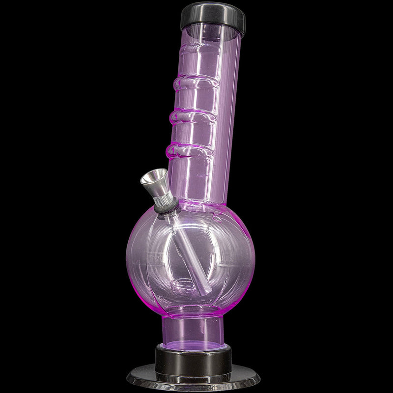 JM Enterprises 9-12" Acrylic Angled Neck Straight Tube Bubble Bong - Multiple Colors JM Enterprises