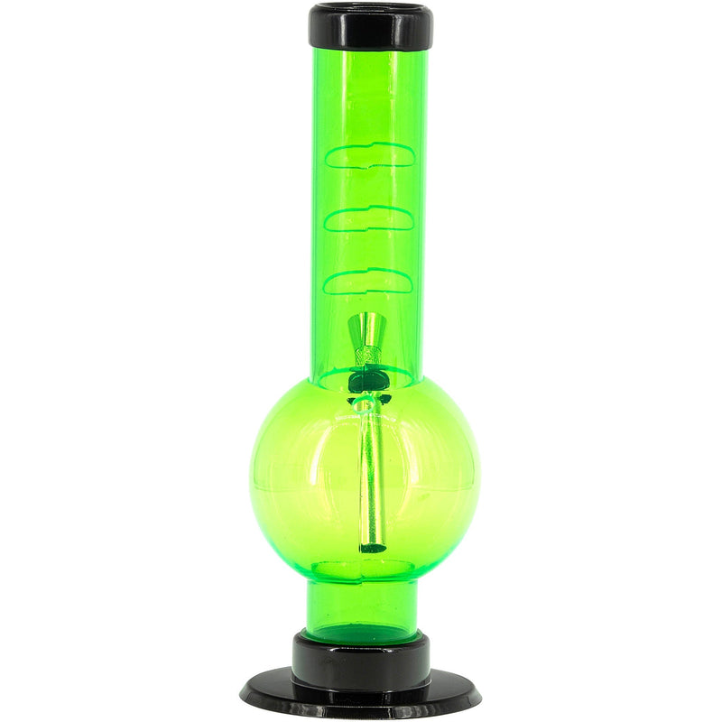 JM Enterprises 9-12" Acrylic Angled Neck Straight Tube Bubble Bong - Multiple Colors JM Enterprises