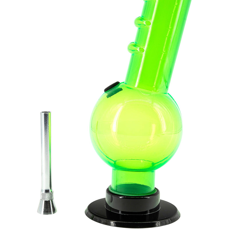 JM Enterprises 9-12" Acrylic Angled Neck Straight Tube Bubble Bong - Multiple Colors JM Enterprises