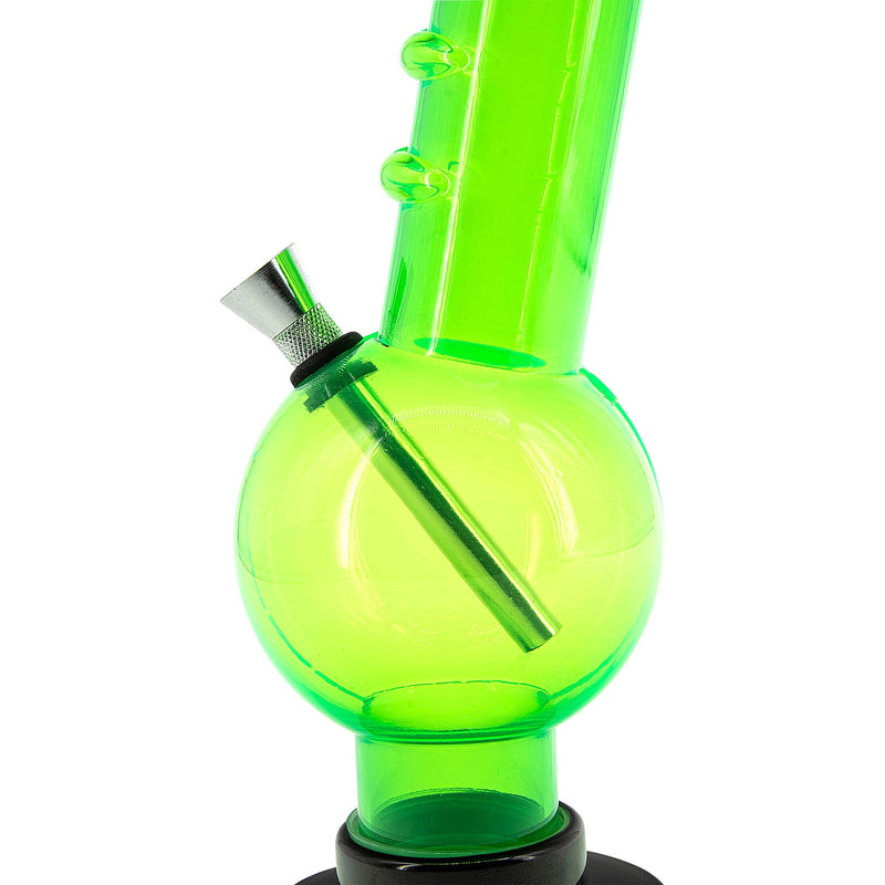 JM Enterprises 9-12" Acrylic Angled Neck Straight Tube Bubble Bong - Multiple Colors JM Enterprises