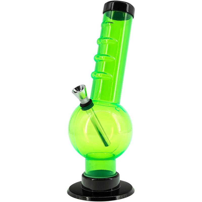 JM Enterprises 9-12" Acrylic Angled Neck Straight Tube Bubble Bong - Multiple Colors JM Enterprises