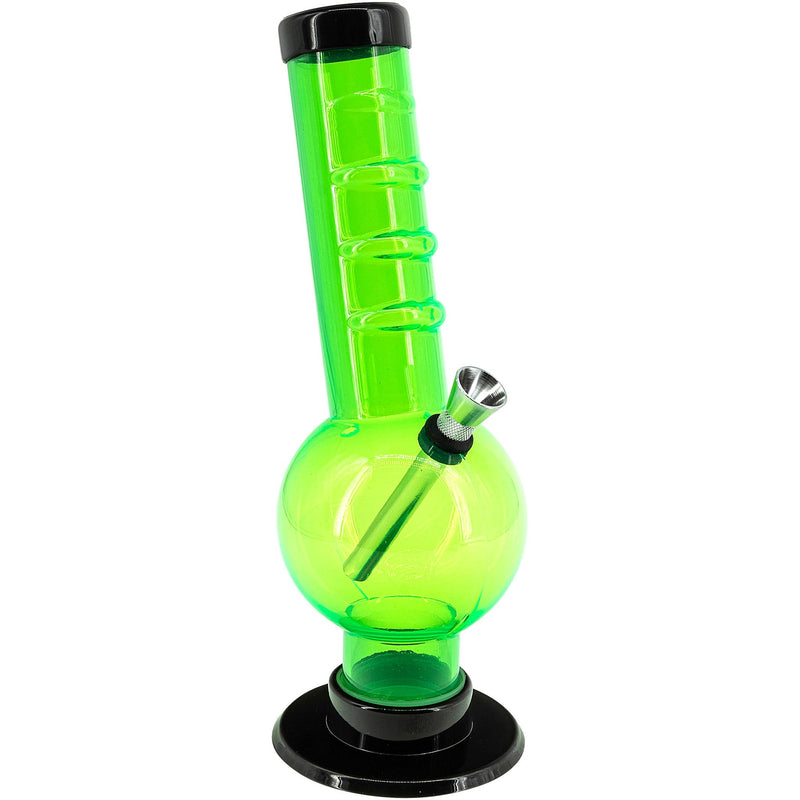 JM Enterprises 9-12" Acrylic Angled Neck Straight Tube Bubble Bong - Multiple Colors JM Enterprises