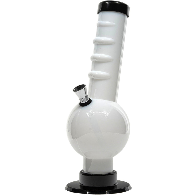 JM Enterprises 9-12" Acrylic Angled Neck Straight Tube Bubble Bong - Multiple Colors JM Enterprises