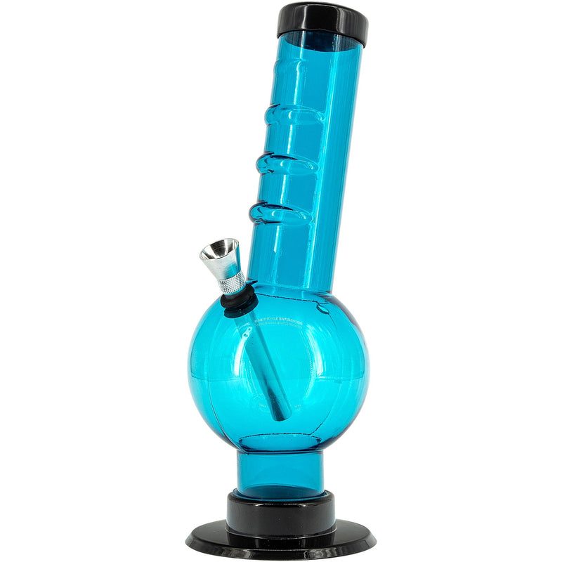 JM Enterprises 9-12" Acrylic Angled Neck Straight Tube Bubble Bong - Multiple Colors JM Enterprises