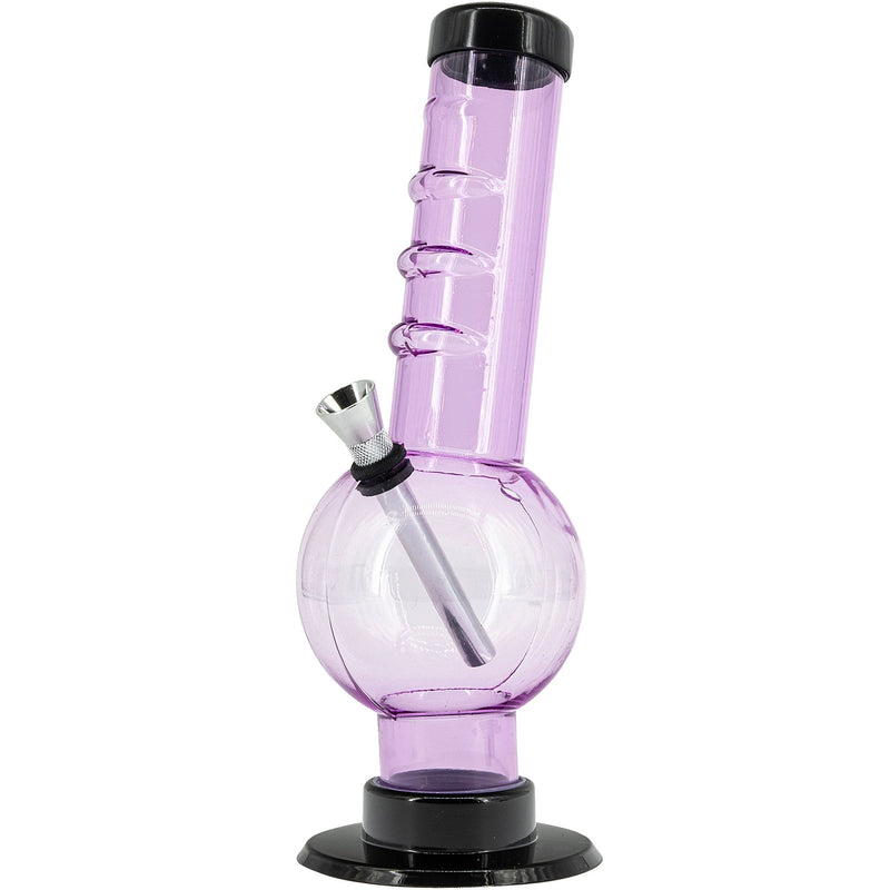 JM Enterprises 9-12" Acrylic Angled Neck Straight Tube Bubble Bong - Multiple Colors JM Enterprises