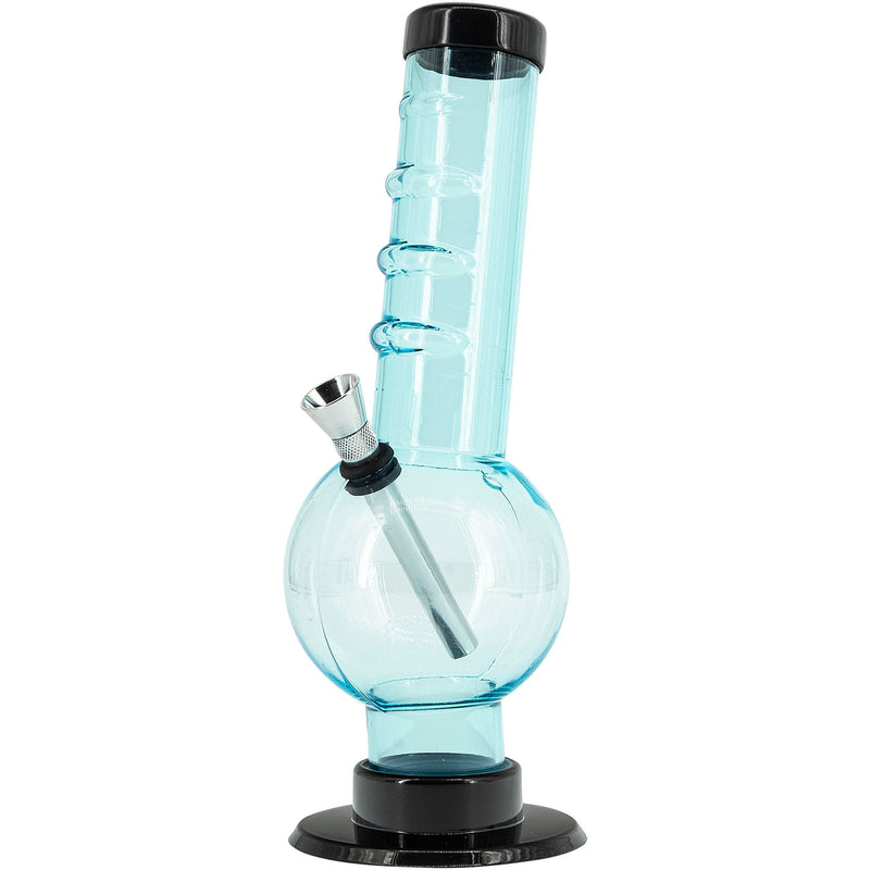 JM Enterprises 9-12" Acrylic Angled Neck Straight Tube Bubble Bong - Multiple Colors JM Enterprises