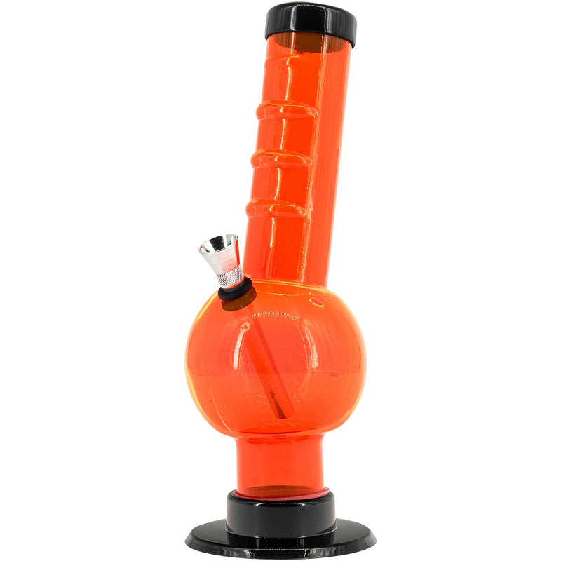 JM Enterprises 9-12" Acrylic Angled Neck Straight Tube Bubble Bong - Multiple Colors JM Enterprises