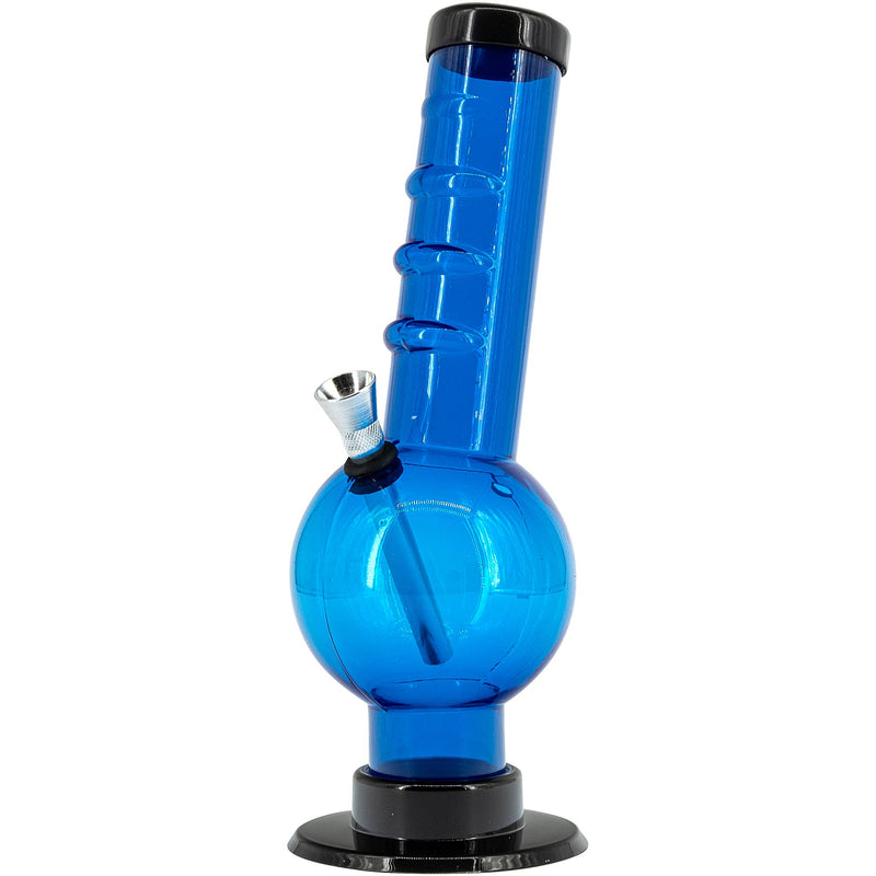 JM Enterprises 9-12" Acrylic Angled Neck Straight Tube Bubble Bong - Multiple Colors JM Enterprises