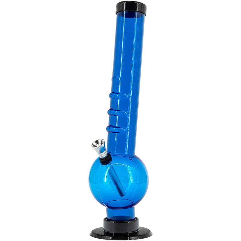 JM Enterprises 9-12" Acrylic Angled Neck Straight Tube Bubble Bong - Multiple Colors JM Enterprises