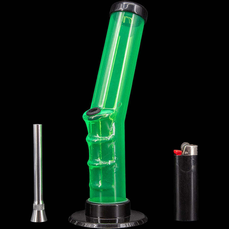 JM Enterprises 9-12" Acrylic Angled Straight Tube Bong - Multiple Colors JM Enterprises