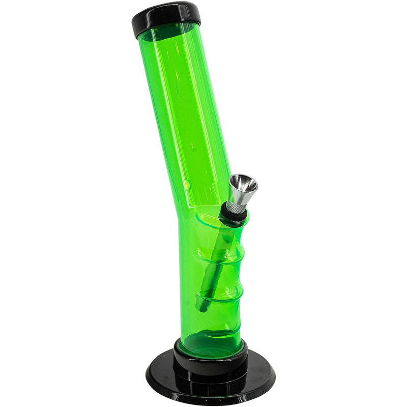 JM Enterprises 9-12" Acrylic Angled Straight Tube Bong - Multiple Colors JM Enterprises