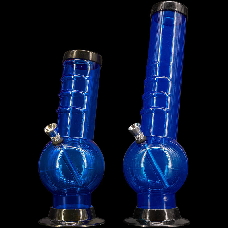 JM Enterprises 9-12" Acrylic Bent Neck Bubble Base Bong - Multiple Colors JM Enterprises