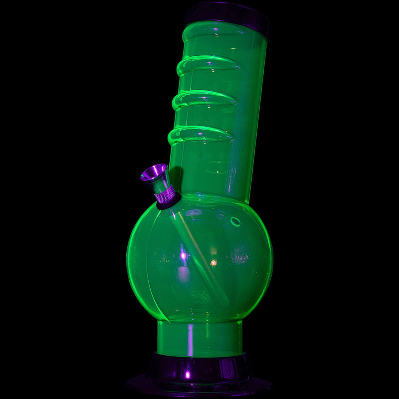 JM Enterprises 9-12" Acrylic Bent Neck Bubble Base Bong - Multiple Colors JM Enterprises