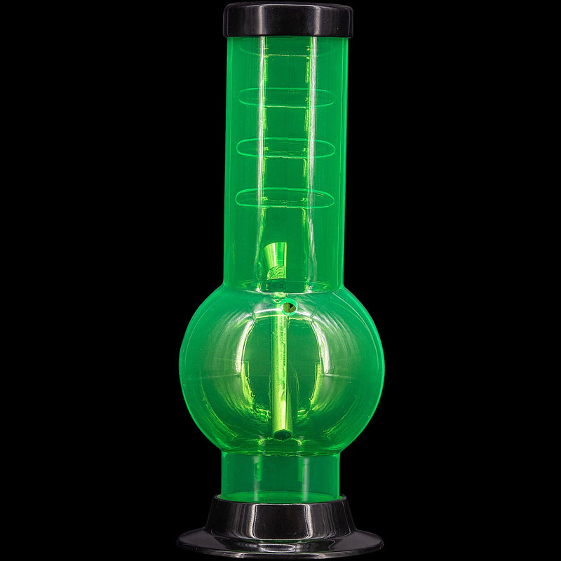 JM Enterprises 9-12" Acrylic Bent Neck Bubble Base Bong - Multiple Colors JM Enterprises