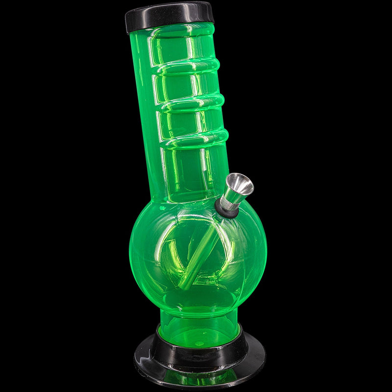 JM Enterprises 9-12" Acrylic Bent Neck Bubble Base Bong - Multiple Colors JM Enterprises