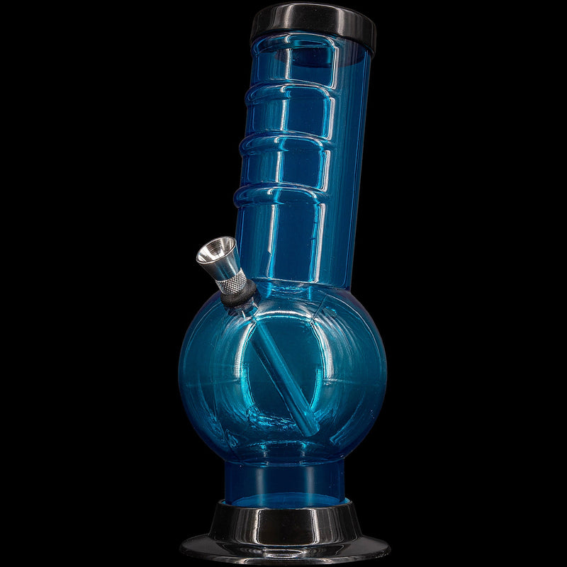 JM Enterprises 9-12" Acrylic Bent Neck Bubble Base Bong - Multiple Colors JM Enterprises