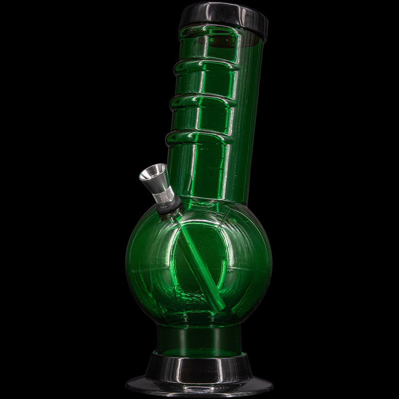 JM Enterprises 9-12" Acrylic Bent Neck Bubble Base Bong - Multiple Colors JM Enterprises