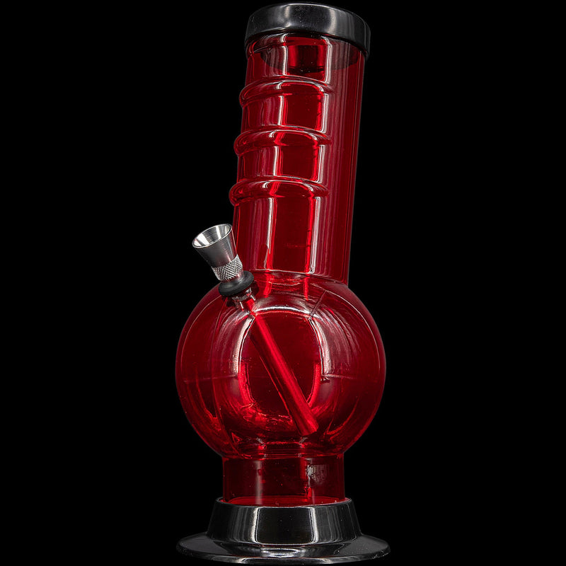 JM Enterprises 9-12" Acrylic Bent Neck Bubble Base Bong - Multiple Colors JM Enterprises