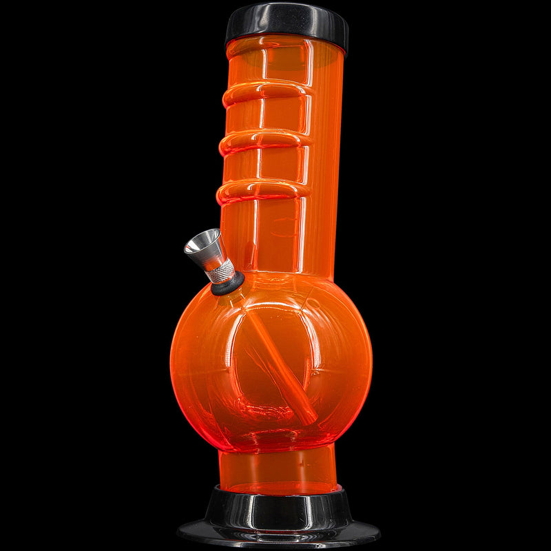 JM Enterprises 9-12" Acrylic Bent Neck Bubble Base Bong - Multiple Colors JM Enterprises