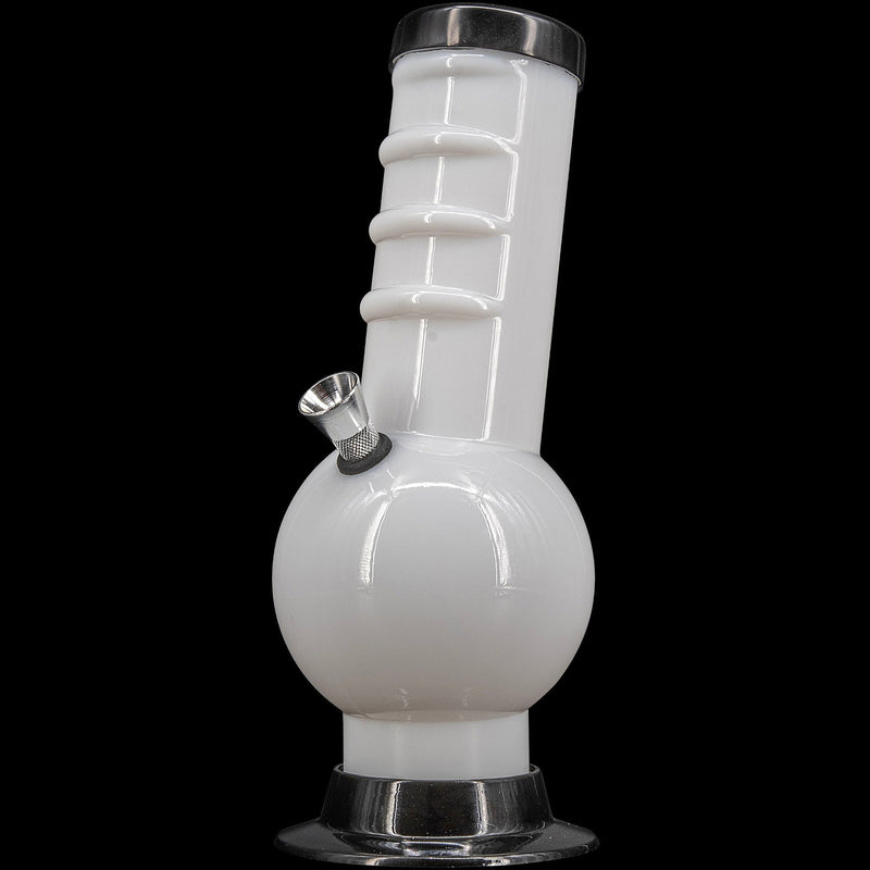 JM Enterprises 9-12" Acrylic Bent Neck Bubble Base Bong - Multiple Colors JM Enterprises