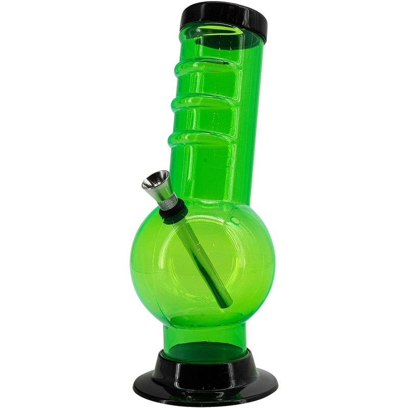 JM Enterprises 9-12" Acrylic Bent Neck Bubble Base Bong - Multiple Colors JM Enterprises